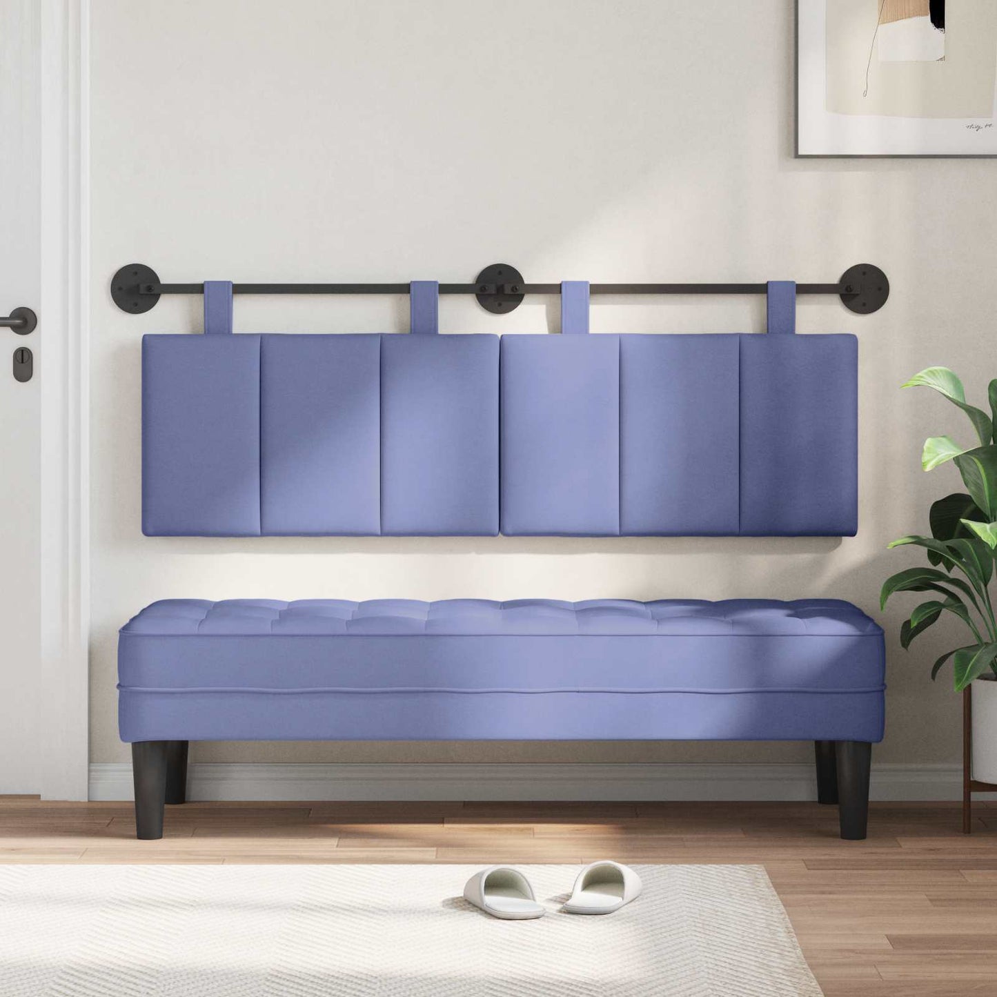 Testata appesa Rigato Blu jeans 150 x 55 x 5 cm Tessuto
