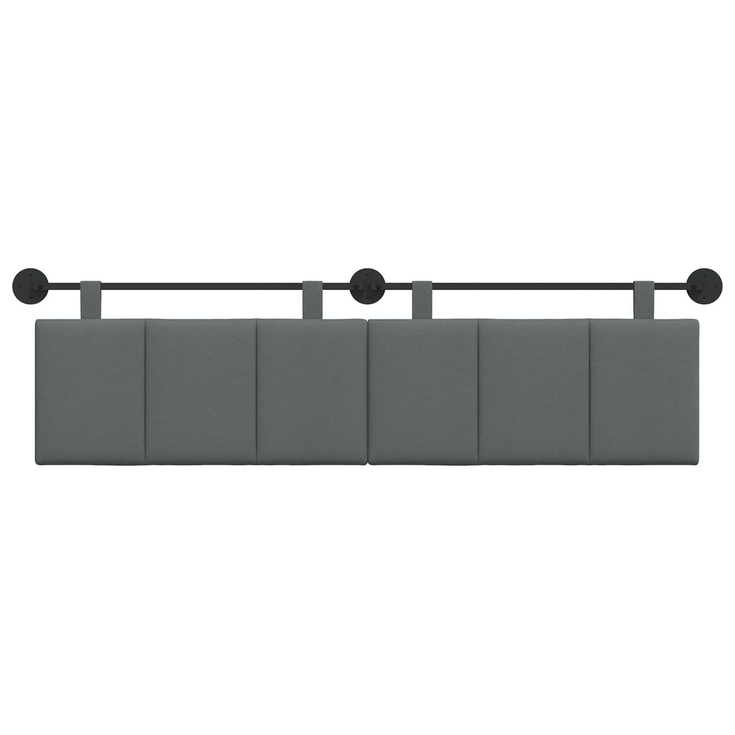 Testata appesa Rigato Grigio scuro 170 x 55 x 5 cm Tessuto