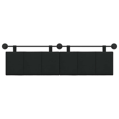 Testata appesa Montaggio a parete Nero 170 x 55 x 5 cm Tessuto