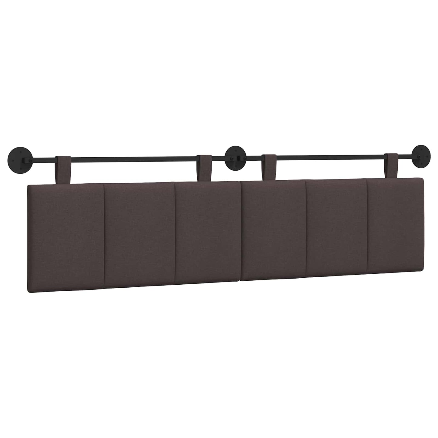 Testata appesa Rigato Marrone Scuro 170 x 55 x 5 cm Tessuto