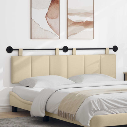 Testata appesa Montaggio a parete Crema 170 x 55 x 5 cm Tessuto