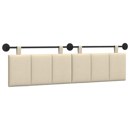 Testata appesa Montaggio a parete Crema 170 x 55 x 5 cm Tessuto
