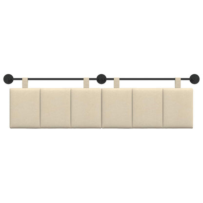 Testata appesa Montaggio a parete Crema 170 x 55 x 5 cm Tessuto