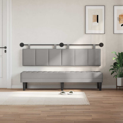 Testata appesa Rigato Grigio Nuvola 190 x 55 x 5 cm Tessuto
