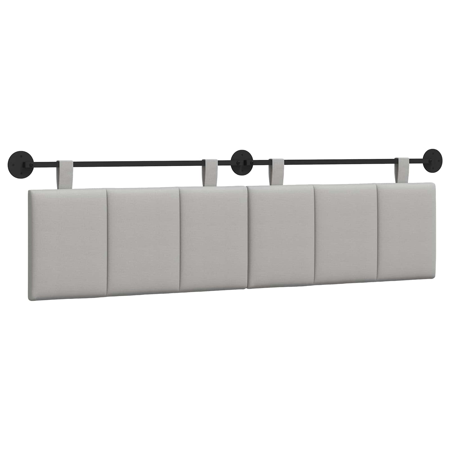 Testata appesa Rigato Grigio Nuvola 190 x 55 x 5 cm Tessuto