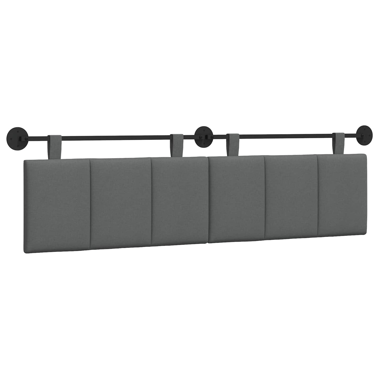 Testata appesa Rigato Grigio scuro 190 x 55 x 5 cm Tessuto