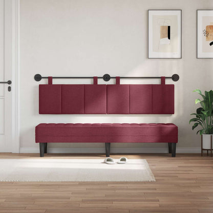 Testata appesa Rigato Rosso Vino 190 x 55 x 5 cm Tessuto