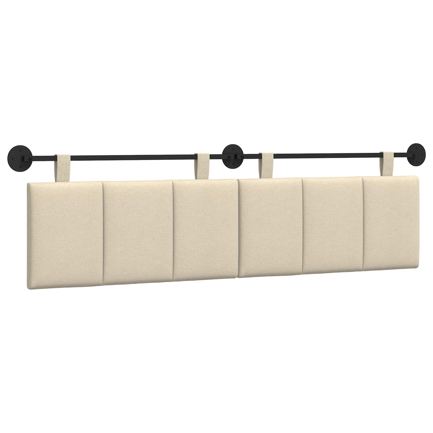Testata appesa Montaggio a parete Crema 190 x 55 x 5 cm Tessuto