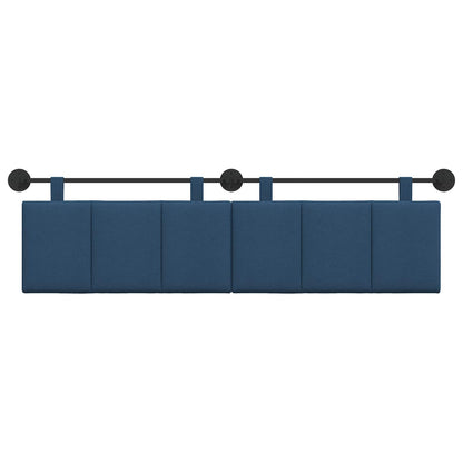 Testata appesa Montaggio a parete Blu 190 x 55 x 5 cm Tessuto