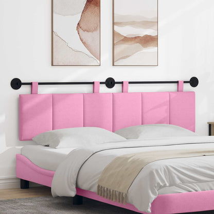 Testata appesa Montaggio a parete Rosa 190 x 55 x 5 cm Tessuto