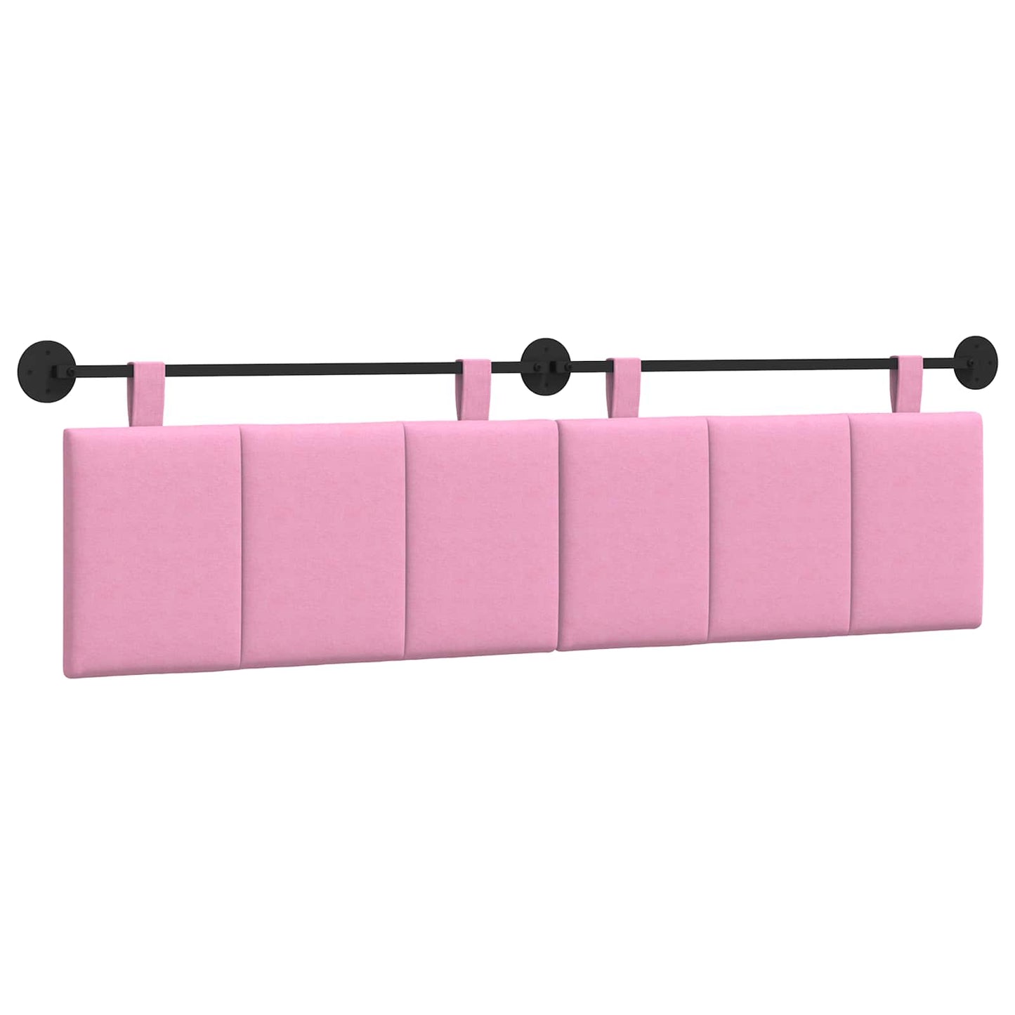 Testata appesa Montaggio a parete Rosa 190 x 55 x 5 cm Tessuto