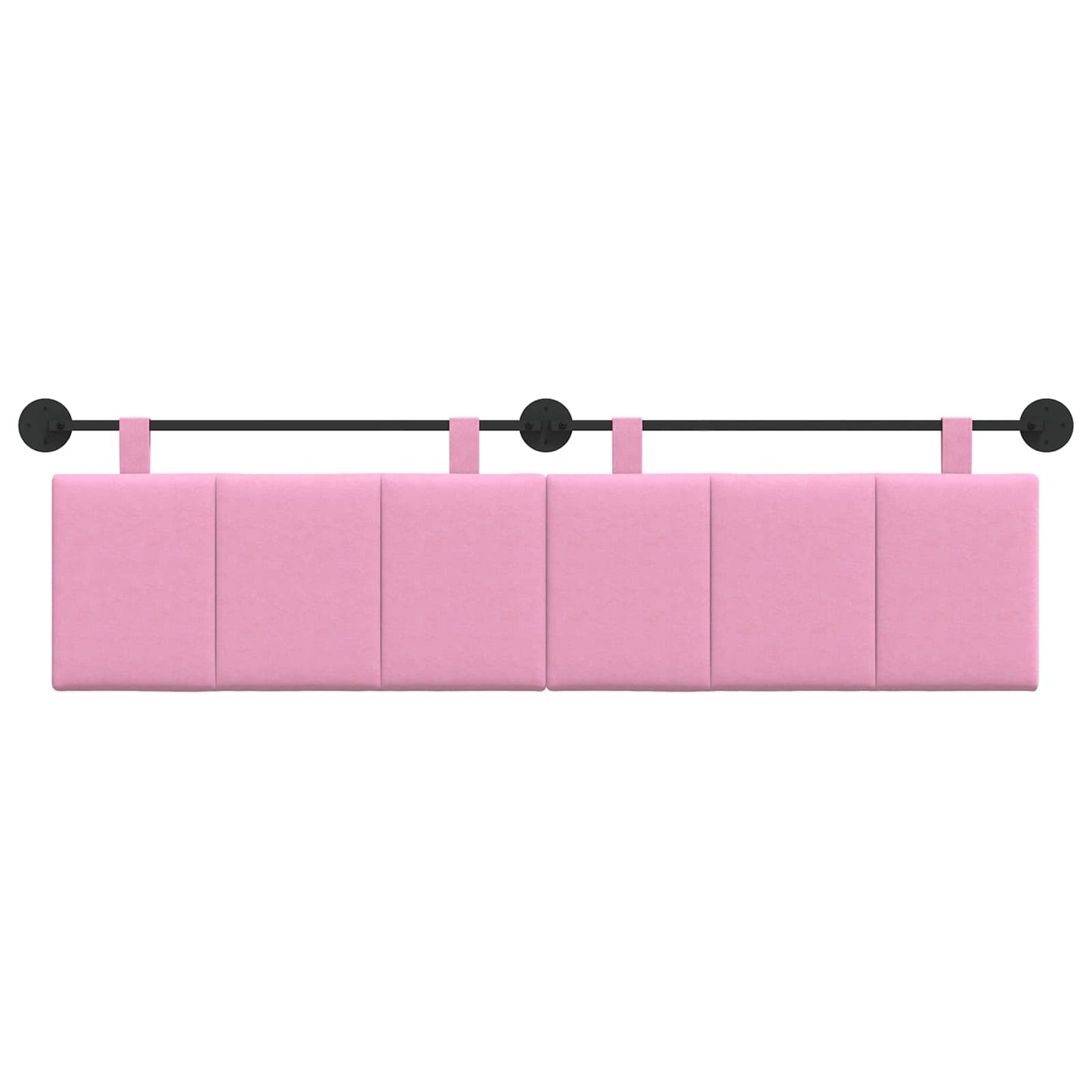 Testata appesa Montaggio a parete Rosa 190 x 55 x 5 cm Tessuto