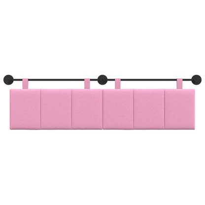 Testata appesa Montaggio a parete Rosa 190 x 55 x 5 cm Tessuto