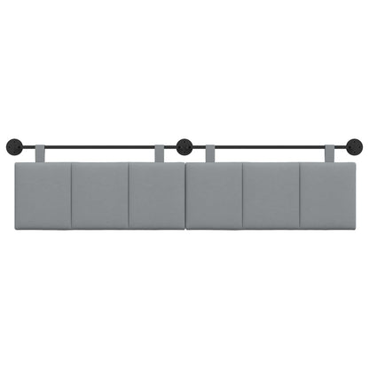 Testata appesa Rigato Grigio chiaro 210 x 55 x 5 cm Tessuto