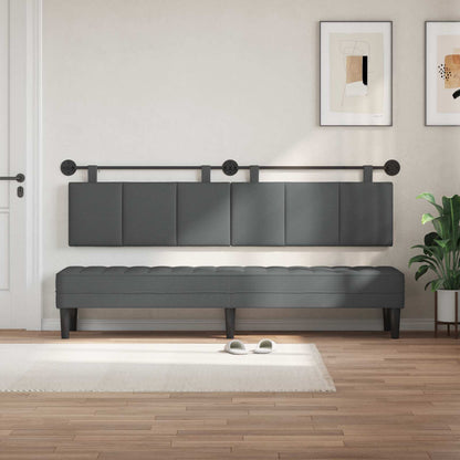 Testata appesa Rigato Grigio scuro 210 x 55 x 5 cm Tessuto