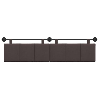 Testata appesa Rigato Marrone Scuro 210 x 55 x 5 cm Tessuto