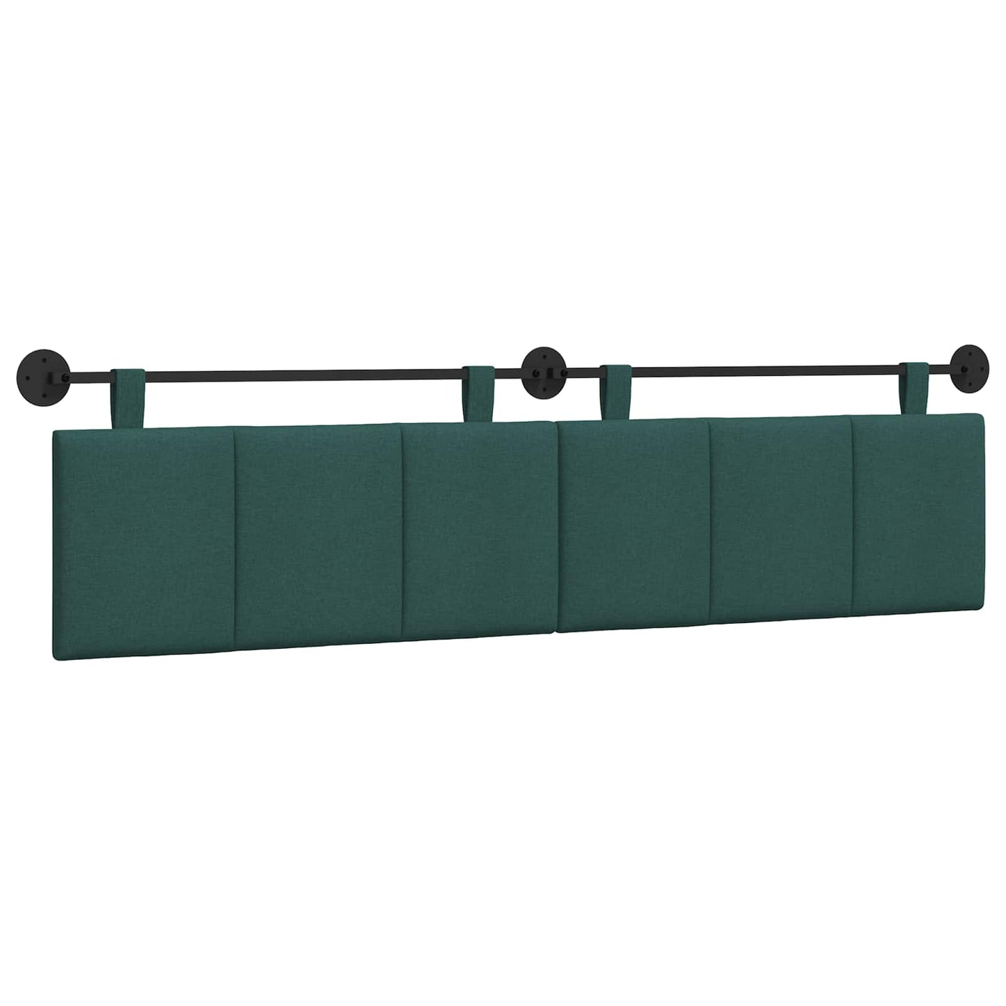 Testata appesa Rigato Verde Scuro 210 x 55 x 5 cm Tessuto