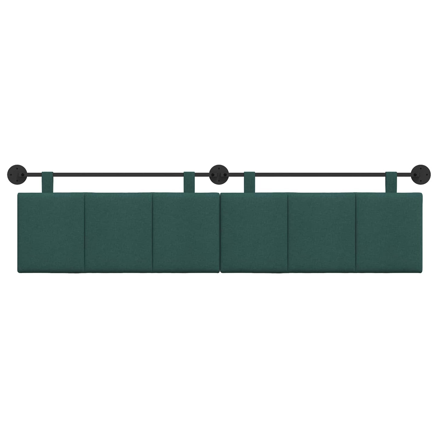 Testata appesa Rigato Verde Scuro 210 x 55 x 5 cm Tessuto