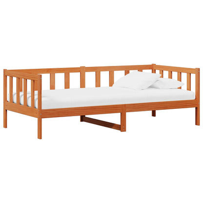 Letto Giorno con materasso Marrone Cera e Bianco 90 x 200 cm