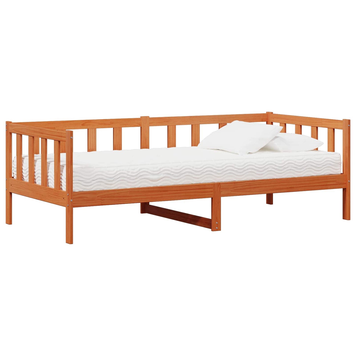 Letto Giorno con materasso Marrone Cera e Bianco 90 x 200 cm