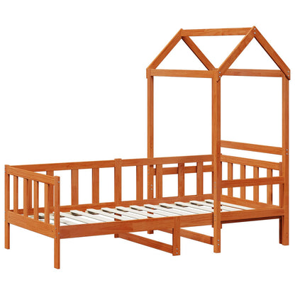 Set di Letto per il Giorno 2 pcs Marrone cerato Pino massello