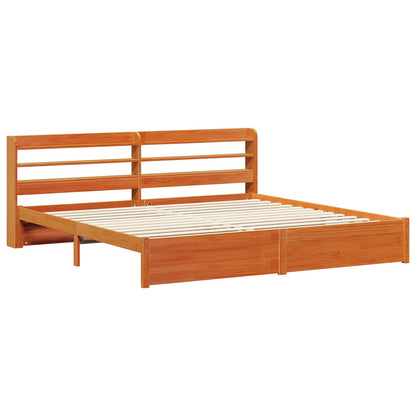Struttura del letto 2 pcs Marrone cerato Legno di Pino Massello