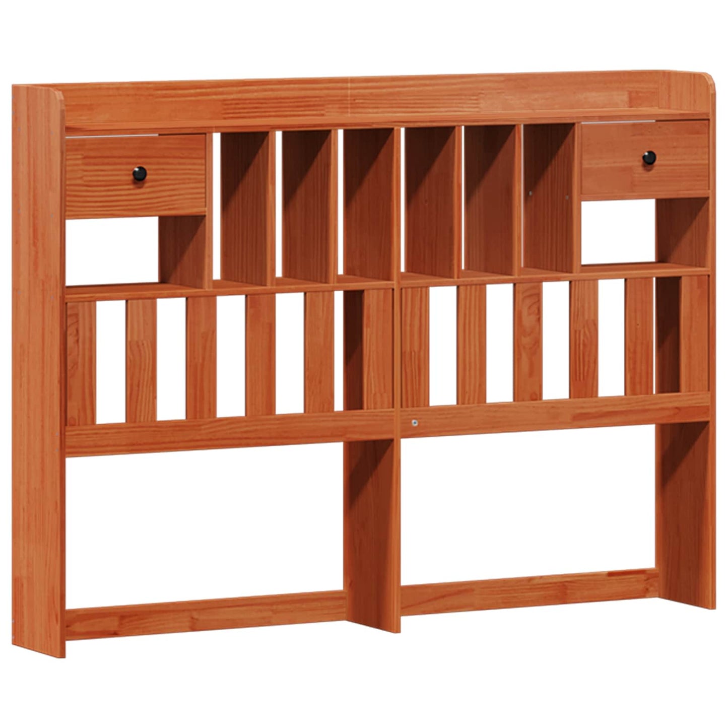 Libreria Struttura Letto con testiera Marrone Cera 200 x 160 cm