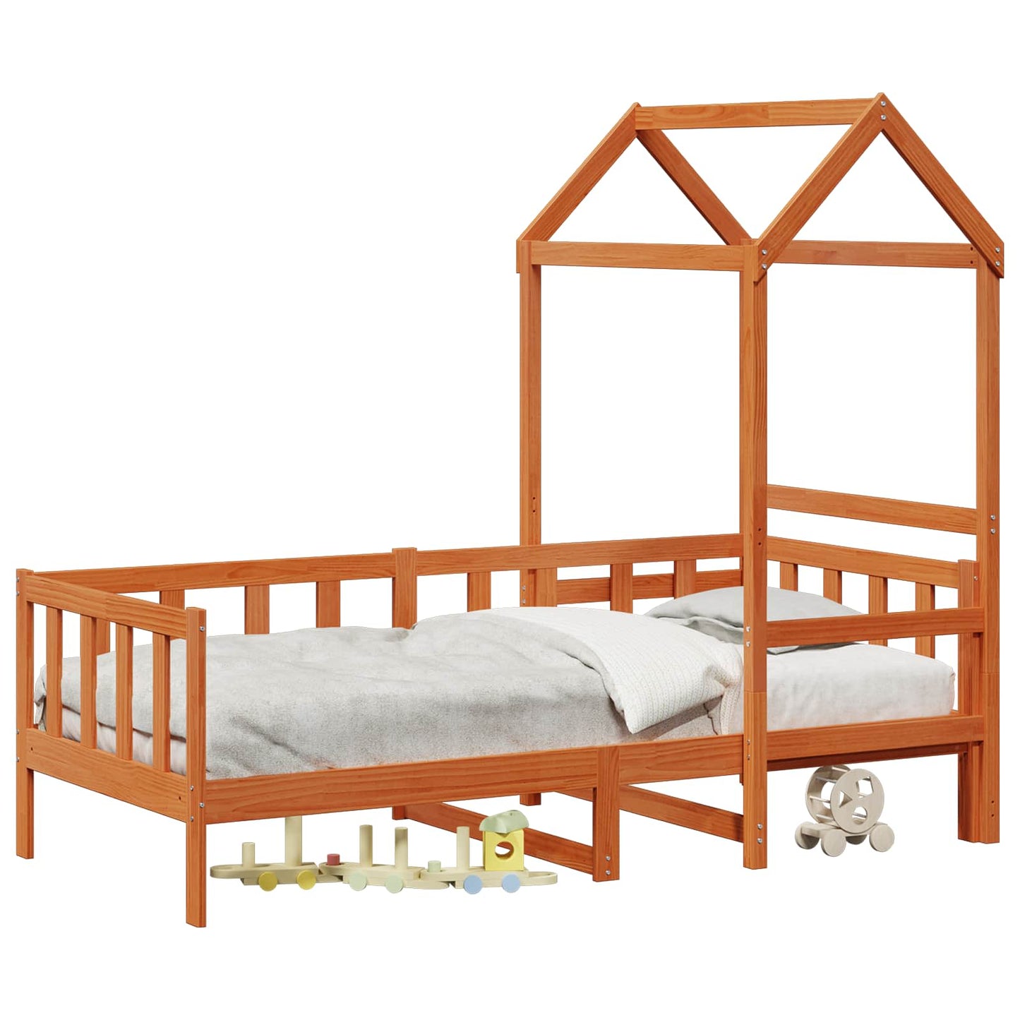 Set di Letto per il Giorno 2 pcs Marrone cerato Pino massello