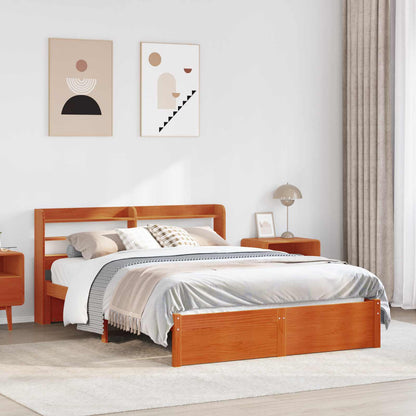 Struttura del letto con testiera Marrone cerato 150 x 200 cm