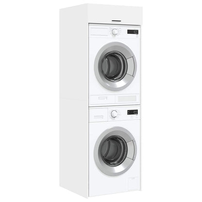 Mobiletto per lavatrice con porta Bianco 67,5 x 68 x 200 cm
