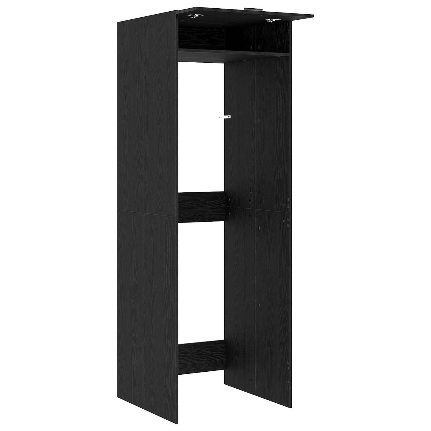 Mobiletto per lavatrice Rovere Nero 67,5 x 68 x 200 cm