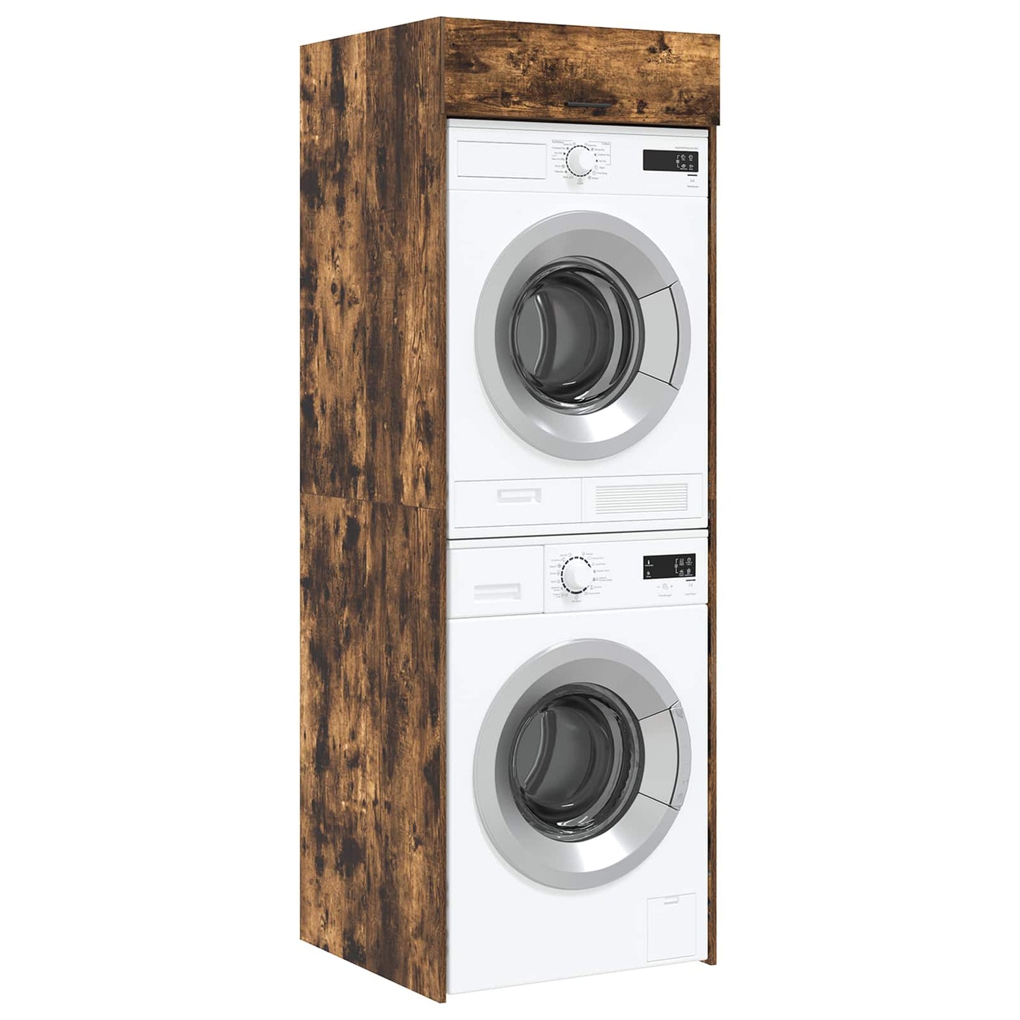 Mobiletto per lavatrice Rovere fumÃ© 67,5 x 68 x 200 cm