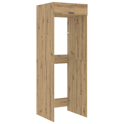 Mobiletto per lavatrice Rovere artigianale 67,5 x 68 x 200 cm