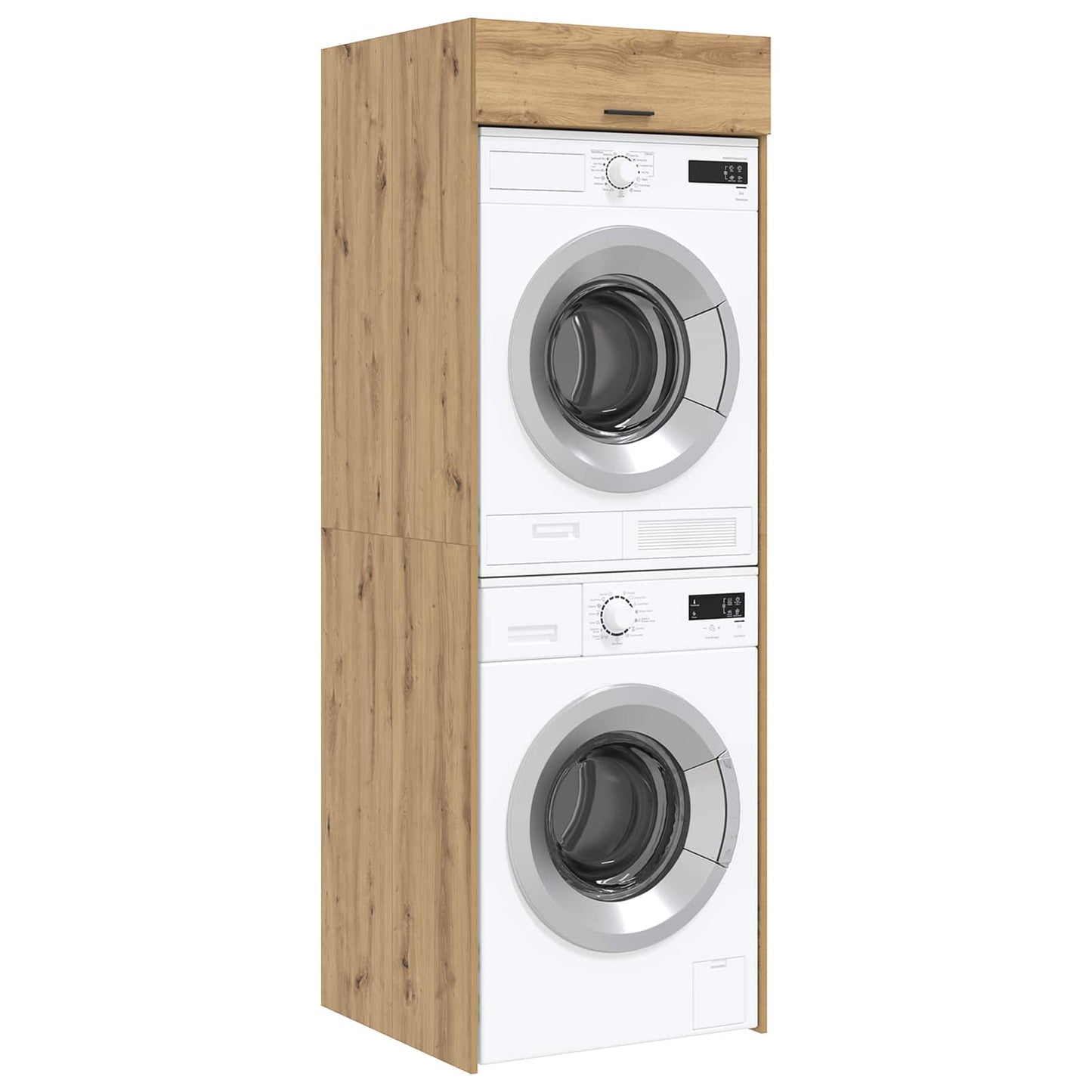 Mobiletto per lavatrice Rovere artigianale 67,5 x 68 x 200 cm