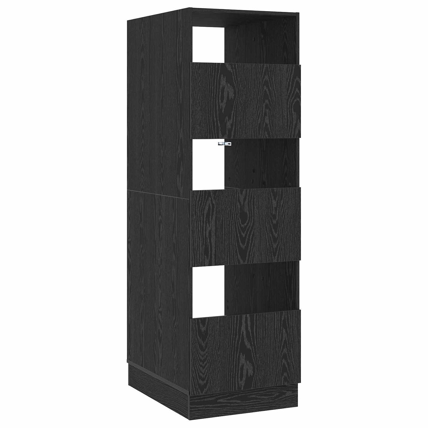 Mobile da lavanderia con porta Rovere Nero 50 x 68 x 162 cm