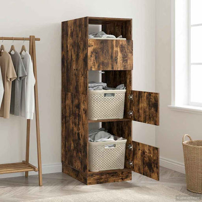 Mobile da lavanderia con porta Rovere fumÃ© 50 x 68 x 162 cm