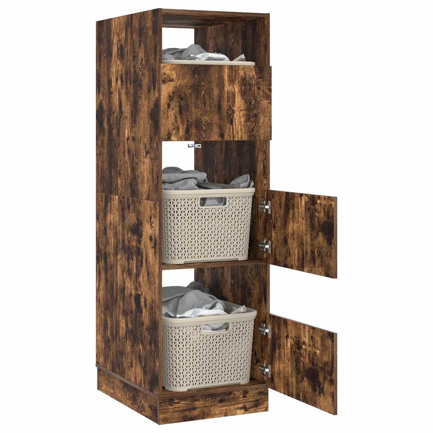 Mobile da lavanderia con porta Rovere fumÃ© 50 x 68 x 162 cm