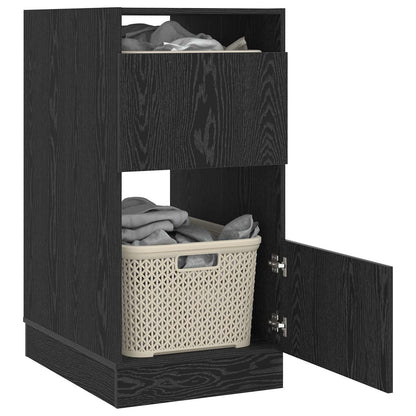 Mobile da lavanderia con porta Rovere Nero 50 x 68 x 102 cm