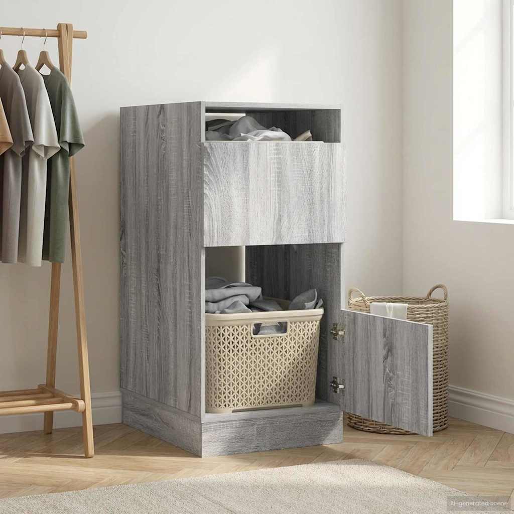 Mobile da lavanderia con porta Grigio Sonoma Legno multistrato