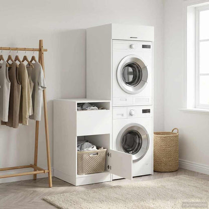 Set di armadi per lavanderia 2 pcs Bianco Legno ingegnerizzato