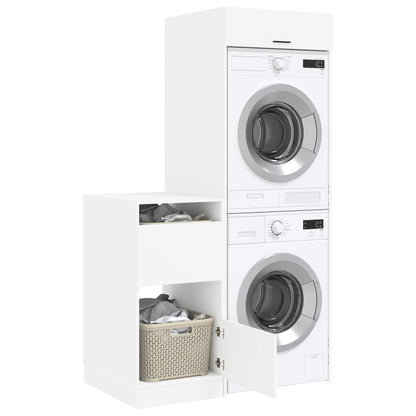 Set di armadi per lavanderia 2 pcs Bianco Legno ingegnerizzato