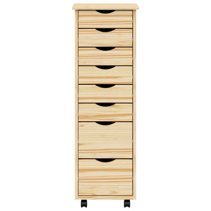 Armadietto Rotolante con Cassetti MOSS Vernice trasparente