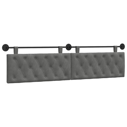 Testata appesa Grigio scuro 210 x 55 x 7 cm Velluto