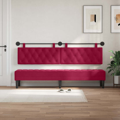 Testata appesa Rosso Vino 210 x 55 x 7 cm Velluto