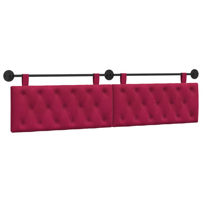 Testata appesa Rosso Vino 210 x 55 x 7 cm Velluto