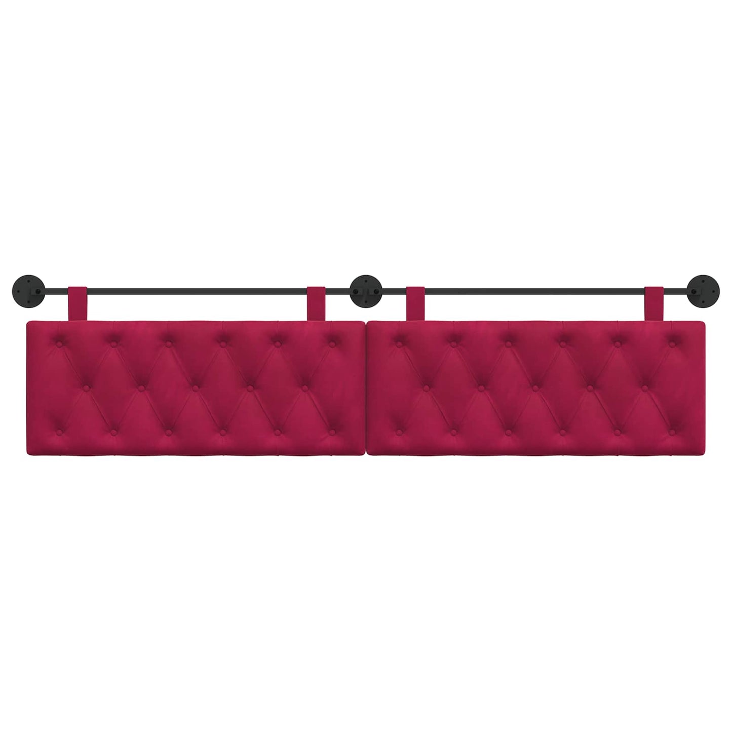 Testata appesa Rosso Vino 210 x 55 x 7 cm Velluto