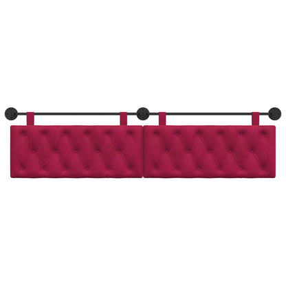 Testata appesa Rosso Vino 210 x 55 x 7 cm Velluto