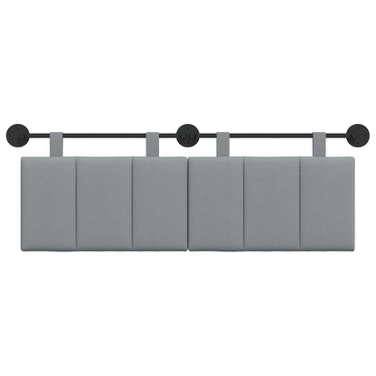 Testata appesa Rigato Grigio chiaro 150 x 55 x 5 cm Tessuto