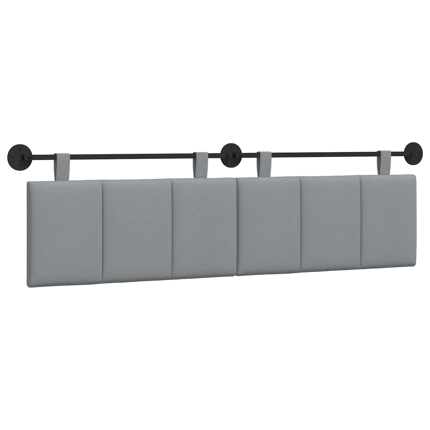 Testata appesa Rigato Grigio chiaro 170 x 55 x 5 cm Tessuto