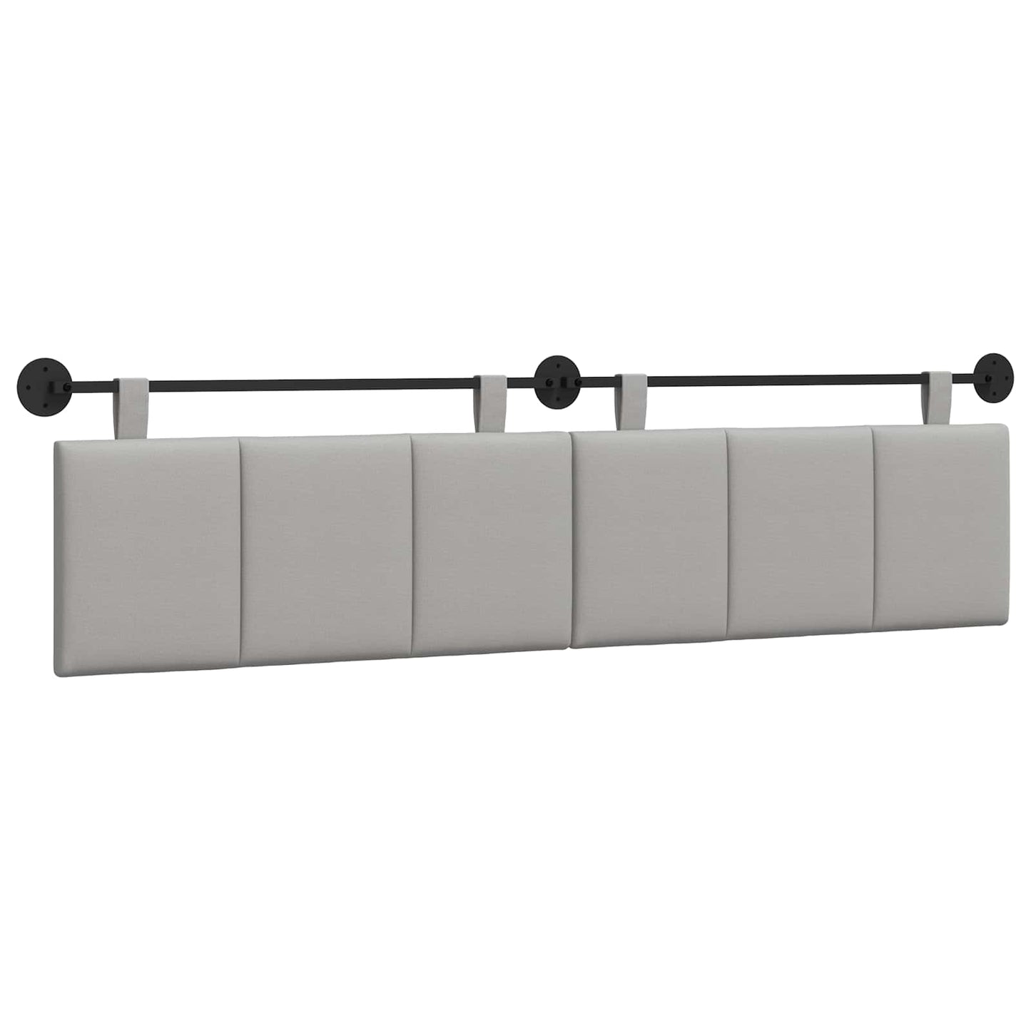 Testata appesa Rigato Grigio Nuvola 210 x 55 x 5 cm Tessuto